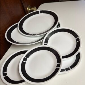 Corelle Urban Black and White Dinnerware Plates